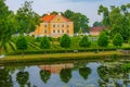 Palmse manor in Estonia reflected on water Royalty Free Stock Photo