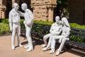 Palo Alto, CA/USA - circa June 2011: Sculptures in Memorial Court of Stanford University Campus in Palo Alto, California Royalty Free Stock Photo