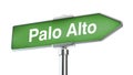 Palo Alto - road sign, 3d illustration