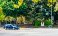 A street view in Silicon Valley near Google office with Google sign in the district. Royalty Free Stock Photo