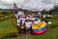 Inhabitants of the town participating in the peace march