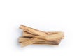 Palo Santo bars close-up and copy space. Ritual cleansing with sacred ibiocai, meditation, aromatherapy with incense and candles