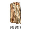 Palo Santo holy wood tree aroma sticks from Latin America. Smudge burning incense bundle