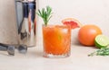 Paloma cocktail with grapefruit, lime and rosemary. Grapefruit juice. Alcohol. Tequila Royalty Free Stock Photo