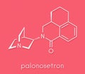 Palonosetron nausea and vomiting drug molecule. 5-HT3 inhibitor used to treat chemotherapy-induced nausea and vomiting CINV..