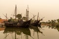 The three historic ships of the voyage of Christopher Columbus to America