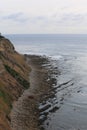 Palos Verdes Cliffs during June Gloom. Royalty Free Stock Photo