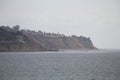 Palos Verdes from South Torrance Beach during June Gloom. Royalty Free Stock Photo