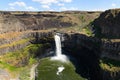 Palouse falls dropping into pool in Eastern Washington State in sunshine Royalty Free Stock Photo