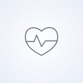 Palpitation, health, vector best gray line icon