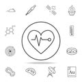 palpitation icon. Detailed set of science and learning outline icons. Premium quality graphic design. One of the collection icons