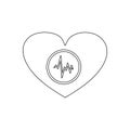 palpitation icon. Element of Human parts for mobile concept and web apps icon. Outline, thin line icon for website design and