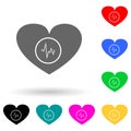 palpitation multi color style icon. Simple glyph, flat vector of human parts icons for ui and ux, website or mobile application