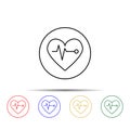 palpitation multi color style icon. Simple thin line, outline vector of sciense icons for ui and ux, website or mobile application