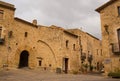 Pals medieval village main square Royalty Free Stock Photo