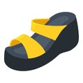 Paltform shoe icon, isometric style Royalty Free Stock Photo