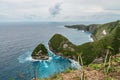 Paluang cliff above beautiful blue waters Royalty Free Stock Photo