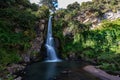 Beautiful waterfall in the middle of Andean vegetation