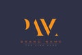 PAM abstract letter logo design Royalty Free Stock Photo