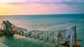 Pamban bridge - IndiaÃ¢â¬â¢s first railway sea bridge across the Indian Ocean