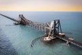The Pamban rail bridge Royalty Free Stock Photo