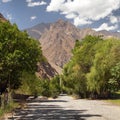 Pamir highway or pamirskij trakt mountains Tajikistan