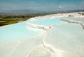 Pammukale, The travertines of calcium. Turkish resort, the unique thermal water rich in calcium. Royalty Free Stock Photo