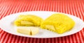 Pamonha, Brazilian sweet corn with cheese filling. Pamonha typical of Brazil, food of the state of minas gerais and goiais. Royalty Free Stock Photo