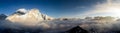 A Pamoramic View of Everest and Nuptse Royalty Free Stock Photo