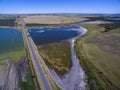 Pampas lagoon, aerial view