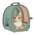 Pampered pet cat in luggage Royalty Free Stock Photo