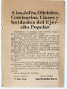 Pamphlet and Appeal to Republican officers and soldiers. Spanish civil war. Royalty Free Stock Photo