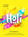 Pamphlet, Banner or Flyer for Holi Celebration.