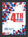 Pamphlet, Banner or Flyer for 4th of July. Royalty Free Stock Photo