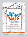 Pamphlet, Banner or Flyer for 4th of July. Royalty Free Stock Photo