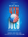 Pamphlet, Banner or Flyer for 4th of July. Royalty Free Stock Photo