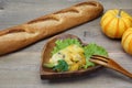 Pampkin and pamkin salad Royalty Free Stock Photo