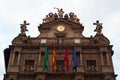 The skyline of Pamplona, Town Hall, Navarre, Basque Country, Spain, Northern Spain, Iberian Peninsula, Europe