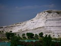 Pamukale, Turkey - May 14, 2017: Landscape of pamukkale mountain