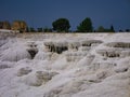 Pamukale, Turkey - May 14, 2017: Landscape of pamukkale mountain