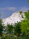 Pamukale, Turkey - May 14, 2017: Landscape of pamukkale mountain