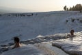 Pamukkale, Denizli, Turkey, travertine terraces, Cotton Castle, white, hot springs, thermal, spa, green, nature, carbonate mineral