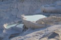 Pamukkale, Denizli, Turkey, travertine terraces, Cotton Castle, white, hot springs, thermal, spa, green, nature, carbonate mineral