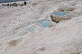 Pamukkale geothermal sources in Turkey under the name cotton fortress