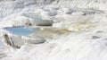 Pamukkale natural lakes in Hierapolis Turkey Royalty Free Stock Photo