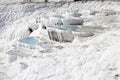 Pamukkale natural lakes in Hierapolis Turkey Royalty Free Stock Photo