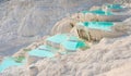 Pamukkale, natural pool with blue water, Turkey Royalty Free Stock Photo