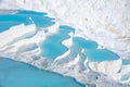 Pamukkale, natural pool with blue water, Turkey