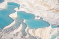 Pamukkale, natural pool with blue water, Turkey