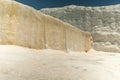 Pamukkale, natural pool white texture background.